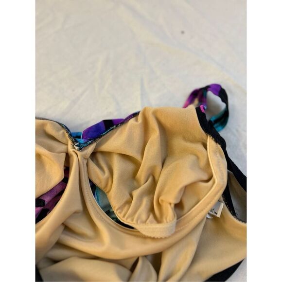 Slim Suit size 14 swimsuit rn#10079 Made in USA Black Multi-color - Picture 6 of 8